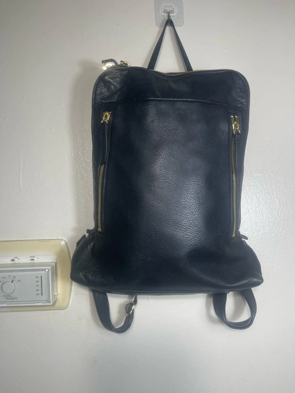 Margot Black Backpack with Luxurious Leather and Minimalist design